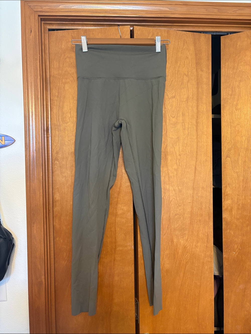 aerie Olive Green Active Leggings with Wide Waistband